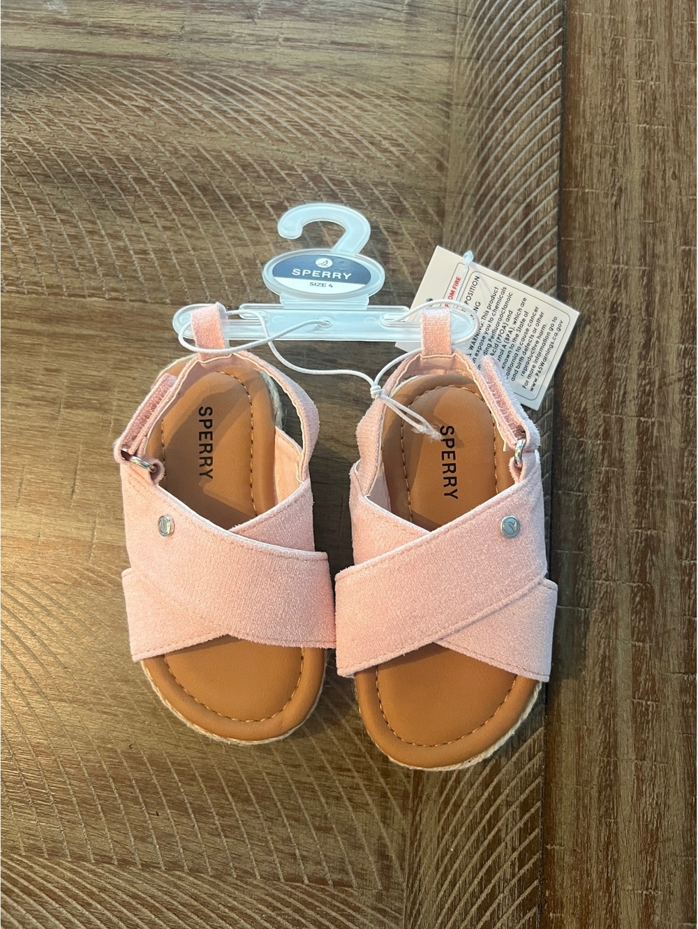 NWT Sperry Toddler Girls' Pink Crisscross Strap espadrille style Sandals Size 4
